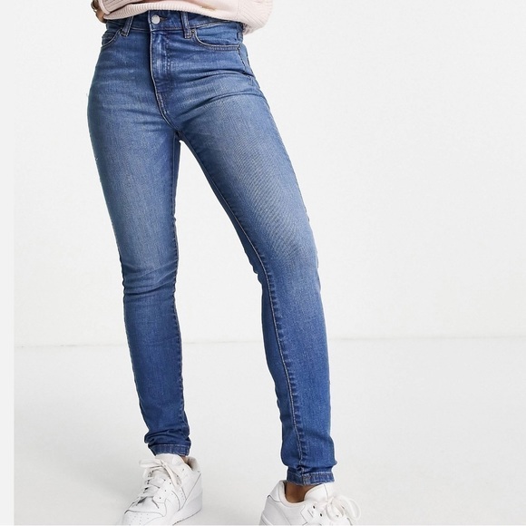 (NWT) Dr Denim high Rise Erin skinny jeans in  blue - Picture 3 of 16